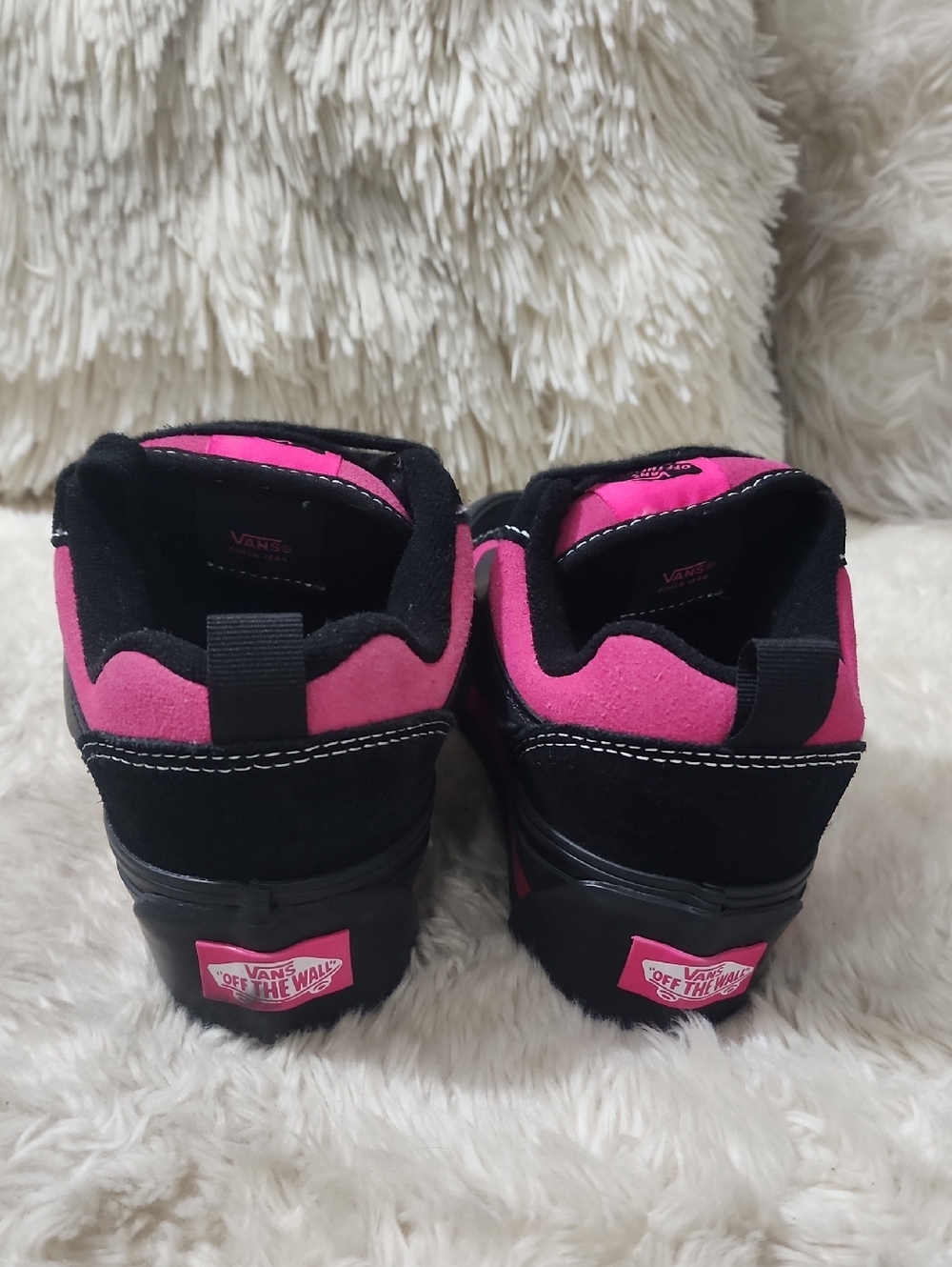 Vans Knu Stack Platform Skate Shoes Sneakers Black Pink - Picture 5 of 12
